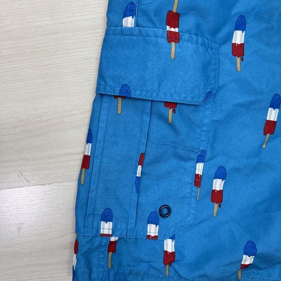 Beverly Hills Polo Club Swim Trunks Large Blue Board Shorts Cargo Lined 10” - Picture 2 of 12